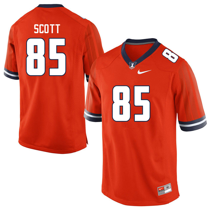 Men #85 Miles Scott Illinois Fighting Illini College Football Jerseys Sale-Orange